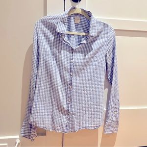 J Crew size M checkered blouse